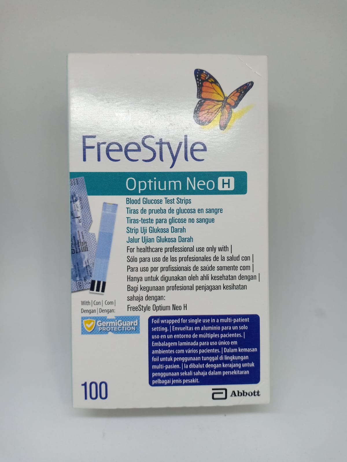 Glucose Strip Optium Free Style 100s